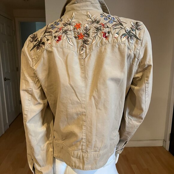 90's LAUREN RALPH LAUREN EMBROIDERED WESTERN BLAZER JACKET SZ M - Picture 3 of 6